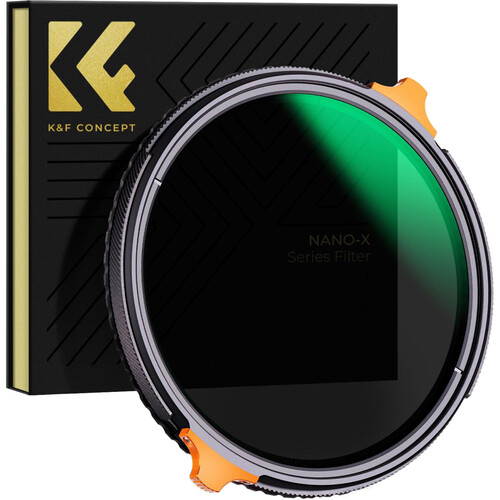 K&F Concept 67mm Black Mist 1/4 with ND2-ND32 (1-5 Stop) Variable ND Filter