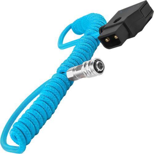 Kondor Blue Coiled Right-Angle High-Speed HDMI Cable (Raven Black, 12 to 24")